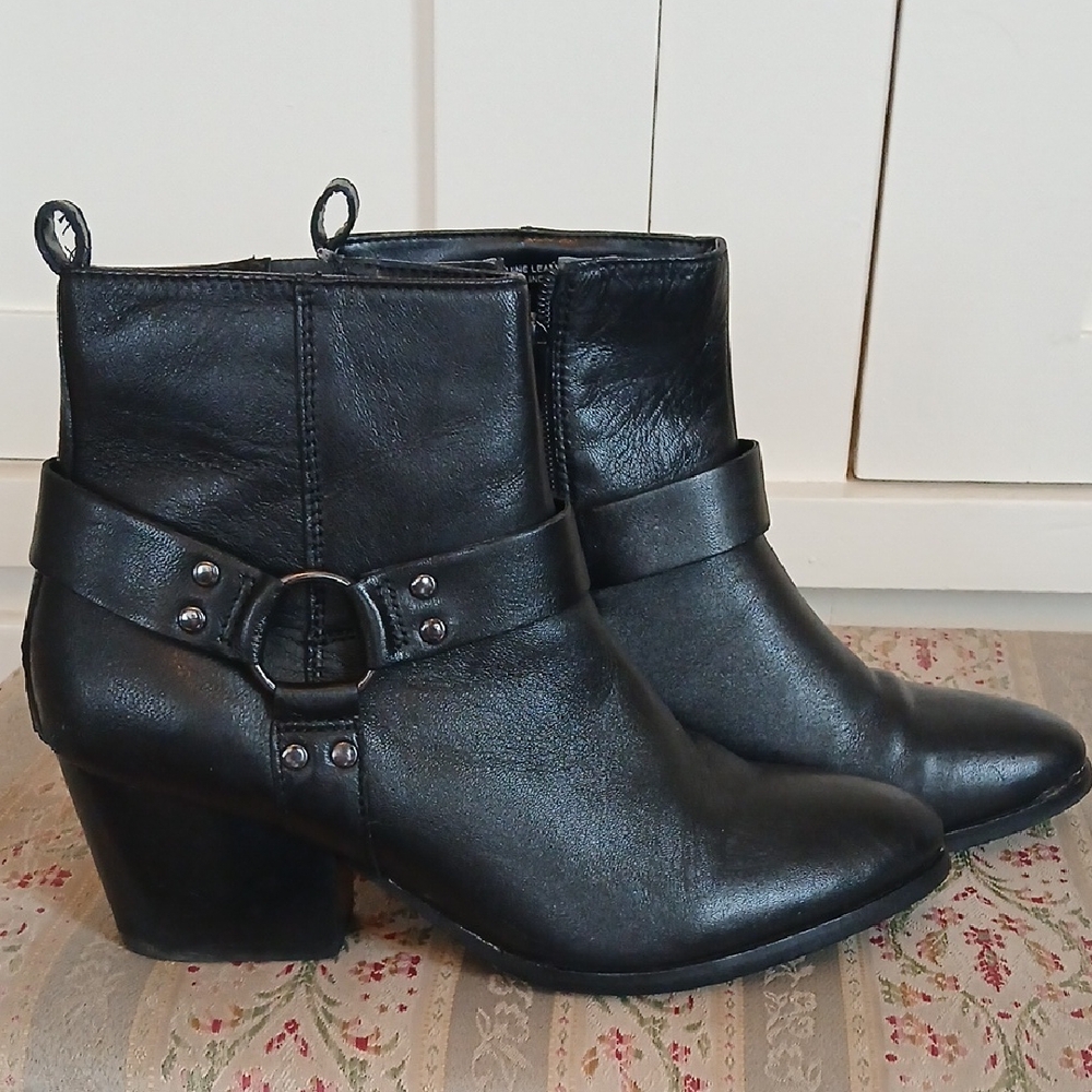 House Of Harlow Leather Harness Boots